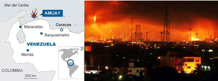 INCENDIO EN REFINERIA VENEZOLANA