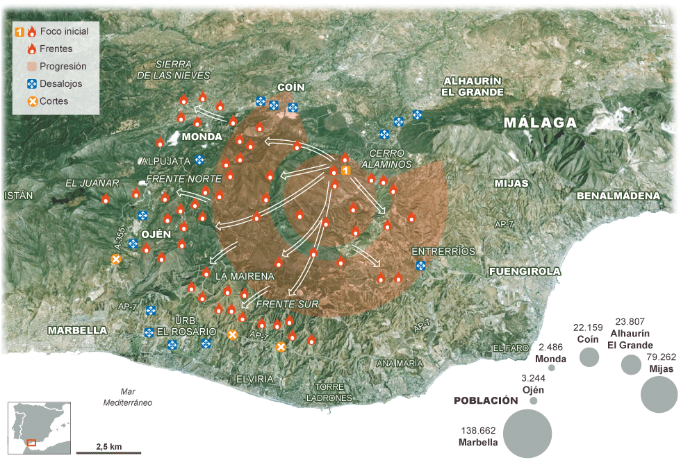 INCENDIO FORESTAL EN M&Aacute;LAGA