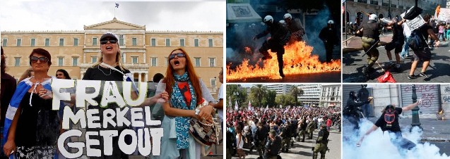 DISTURBIOS EN LA VISITA DE MERKEL A ATENAS