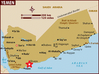 BOMBA EN ATENTADO SUICIDA EN YEMEN