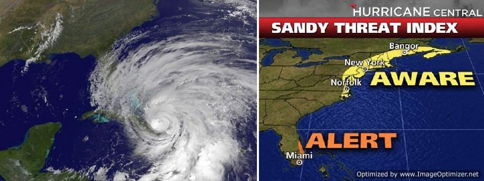 SANDY AMENAZA A EEUU