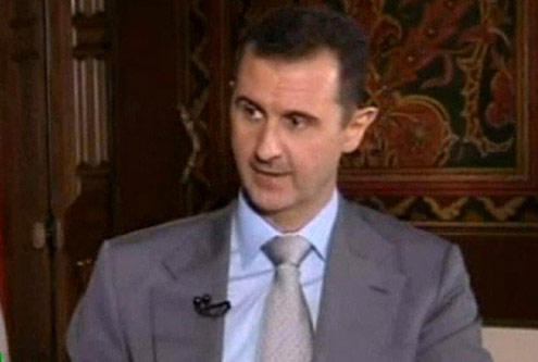 ASSAD DICE QUE EN SU PA&Iacute;S NO HAY GUERRA