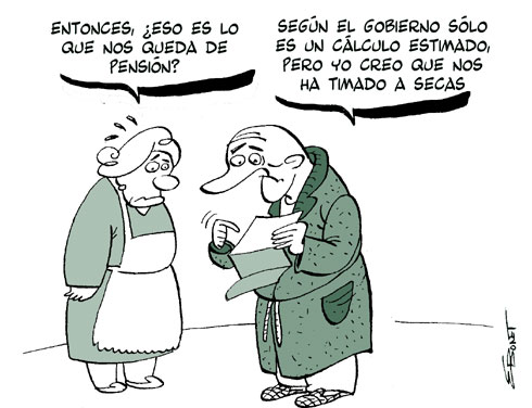 LOS PENSIONISTAS PIERDEN 430 EUROS DE MEDIA