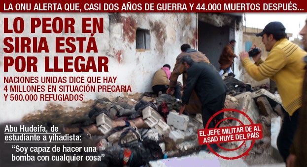 EL CONFLICTO SIRIO YA LLEVA 45.000 V&Iacute;CTIMAS