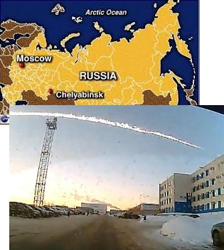 DESTROZOS POR LA CA&Iacute;DA DE UN METEORITO EN RUSIA