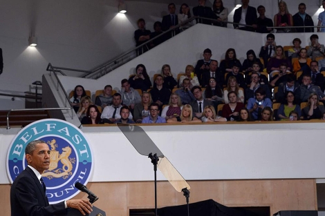 BELFAST: OBAMA SIGUE BUSCANDO PASAR A LA HISTORIA