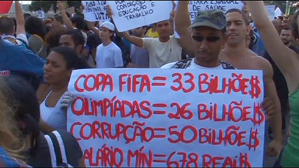 VUELVEN LAS PROTESTAS A BRASIL