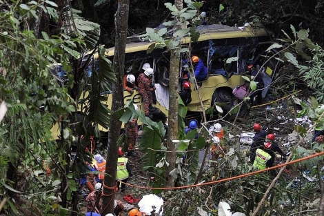 ACCIDENTE DE AUTOBÚS EN MALASIA