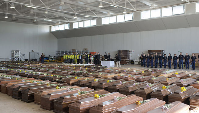 FUNERAL DE ESTADO POR LOS MUERTOS EN LAMPEDUSA
