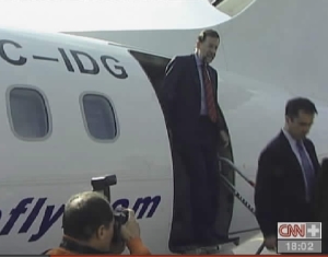 RAJOY VIAJÓ A ROMA EN AVIÓN BELGA