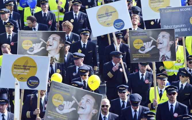 HUELGA TOTAL DE PILOTOS DE LUFTHANSA EN ALEMANIA