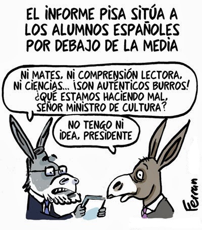 EL INFORME PISA SIGUE AVERGONZANDO A ESPAÑA