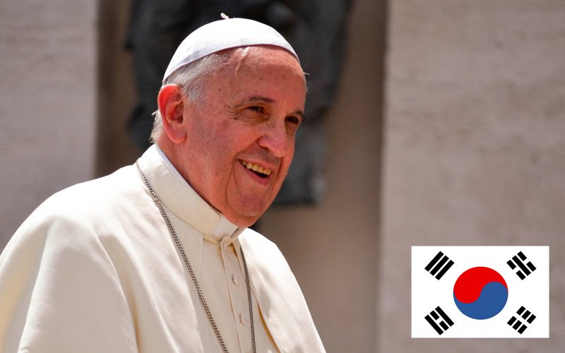 EL PAPA RECIBIDO EN COREA POR MISILES Y MINUSVÁLIDOS