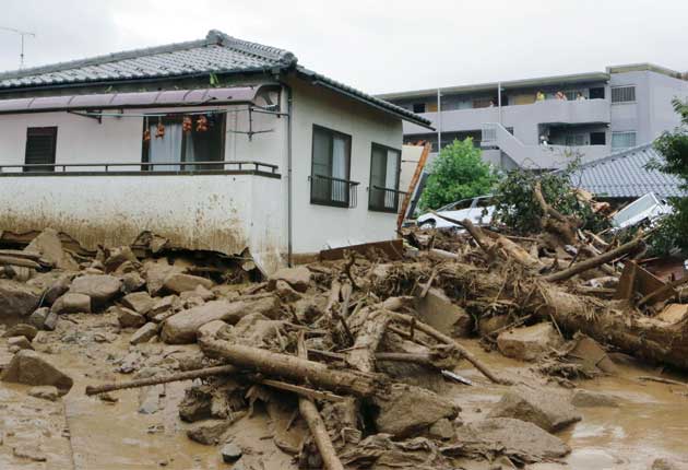 GRAVES INUNDACIONES EN HIROSHIMA