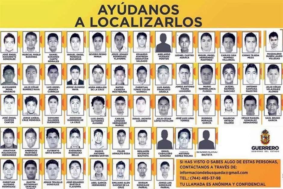 LOS 43 ESTUDIANTES MEXICANOS MURIERON “POR CASUALIDAD”