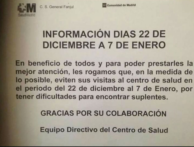 EN NAVIDADES NO SE PONGA USTED ENFERMO, POR FAVOR