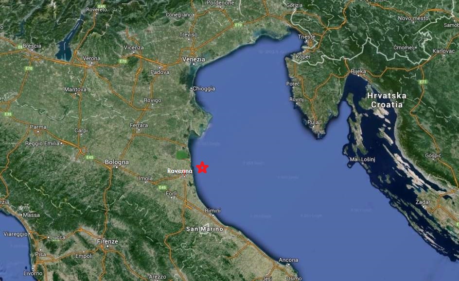 NAUFRAGIO DE MERCANTE TURCO EN EL NORTE DE ITALIA