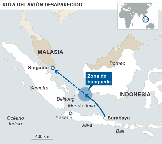 SE SIGUE SIN NOTICIAS DEL AIRBUS DESAPARECIDO