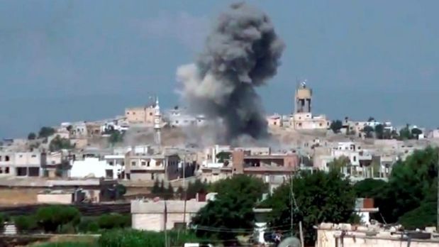 BOMBARDEO DE ASSAD CERCA DE DAMASCO