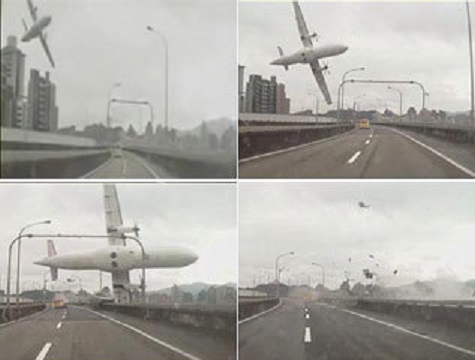IMPRESIONANTE ACCIDENTE AÉREO EN TAIPEI