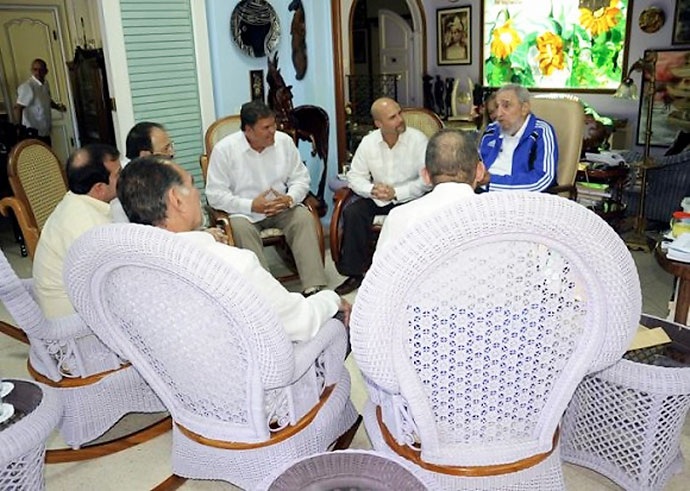 REUNIÓN DE FIDEL CON LOS EX ESPÍAS LIBERADOS