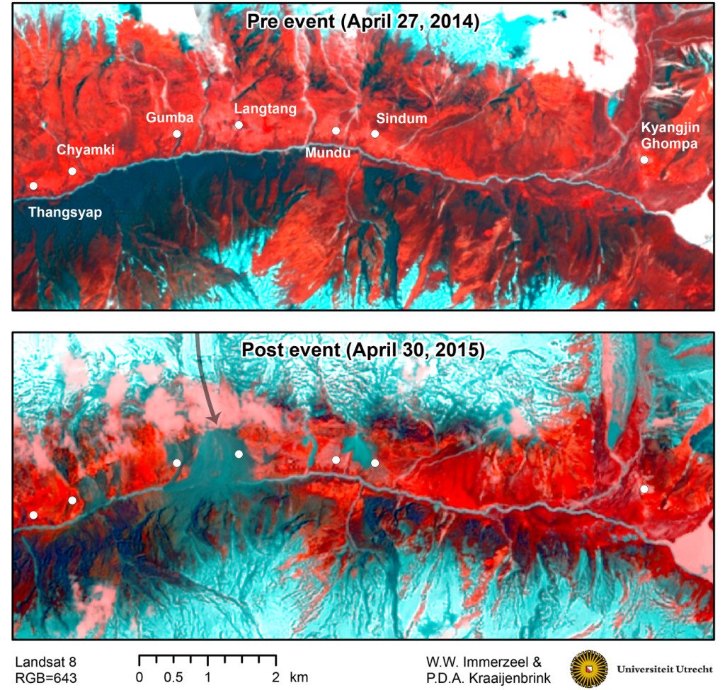 20150505 Langtang landslide landsat8 pre post 1024x975