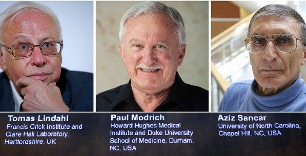 PREMIO NOBEL DE QUÍMICA 2015 PARA LA INVESTIGACIÓN DE LOS MECANISMOS DE REPARACIÓN DEL ADN