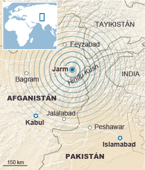 FUERTE TERREMOTO EN EL HINDU KUSH