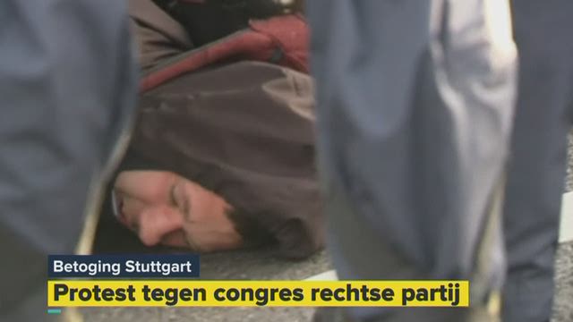 VIOLENTA MANIFESTACIÓN ANTIFASCISTA EN ALEMANIA