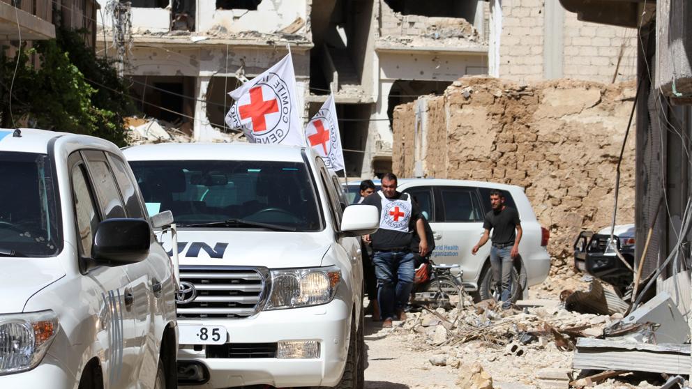 EDITORIAL: LA CIUDAD SITIADA DE DARAYA RECIBE EL PRIMER CONVOY DE AYUDA HUMANITARIA DESDE 2012