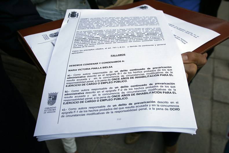 OPERACIÓN MOLINOS: SENTENCIA MUY RIGUROSA CONTRA LA EX ALCALDESA DE LA MUELA