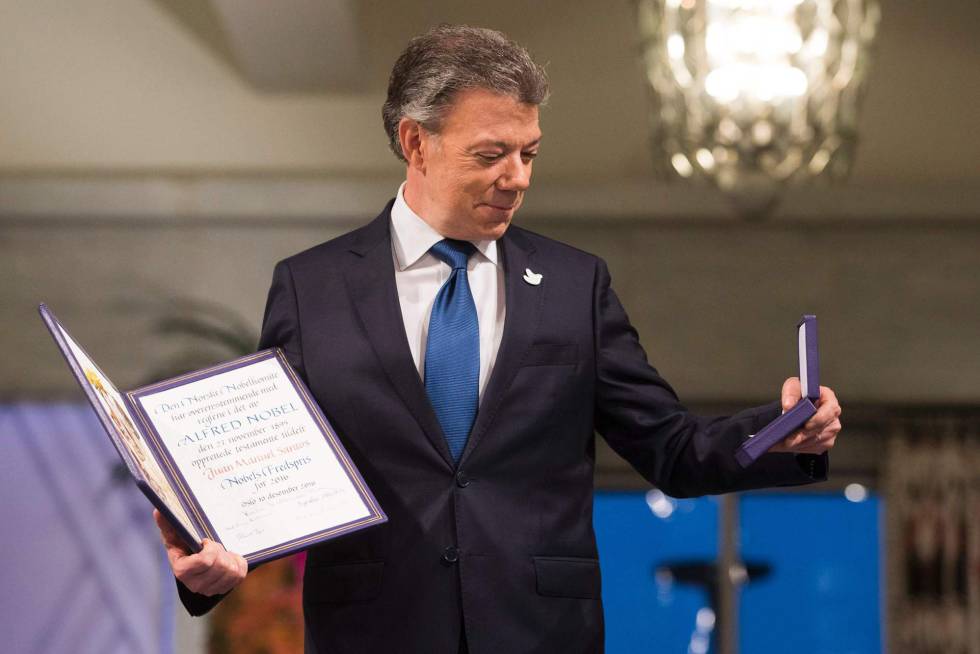 El NOBEL DE LA PAZ 2016 VIENE CON UN FONDO BAJO EL BRAZO