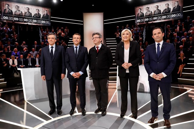 DEBATE PRESIDENCIAL A CINCO BANDAS EN FRANCIA