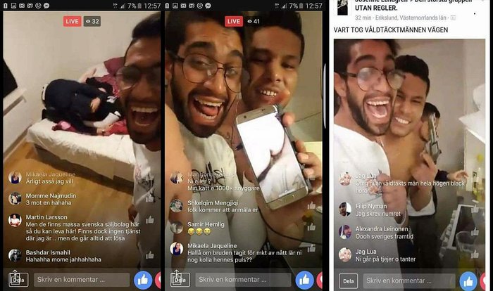 SUECIA: TRES JÓVENES, CONDENADOS POR VIOLAR A UNA MUJER Y TRANSMITIRLO EN FACEBOOK LIVE