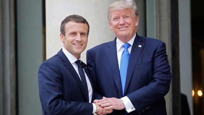 "JAMAS NOS SEPARARAN": MACRON A TRUMP