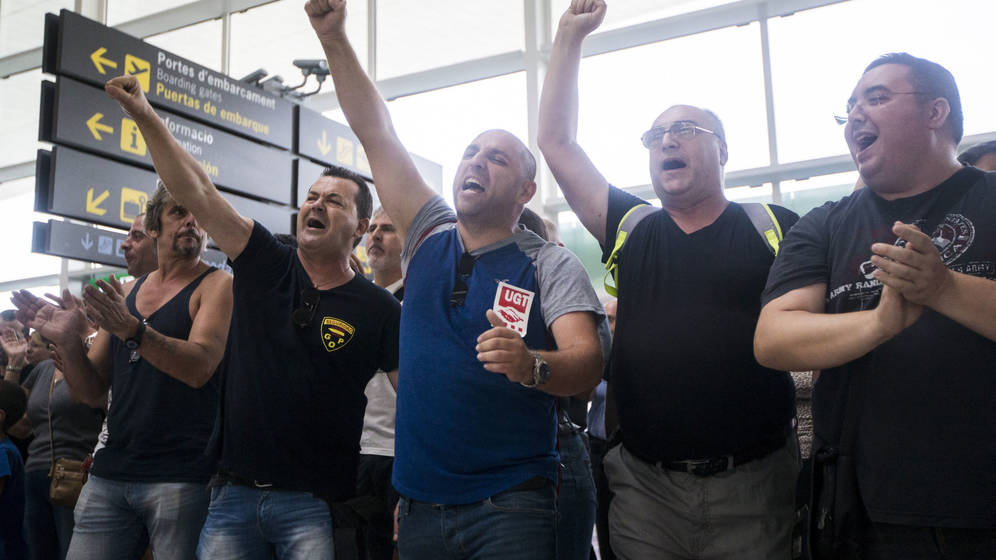 VUELVE A LA PALESTRA LA HUELGA DEL AEROPUERTO DEL PRAT