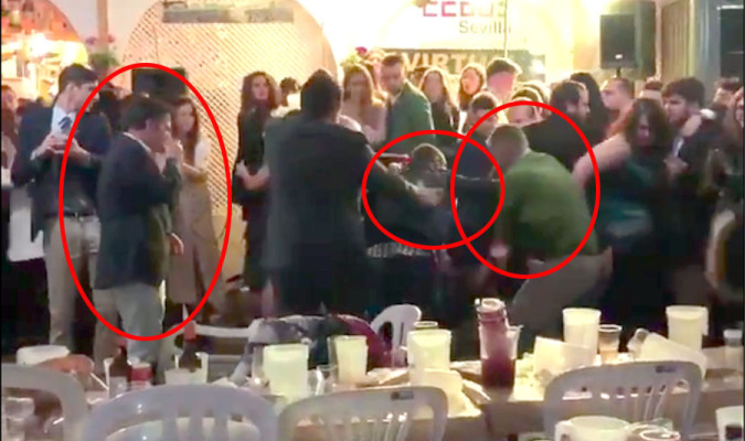 PELEA EN UNA CASETA DE CC.OO. EN LA FERIA DE ABRIL