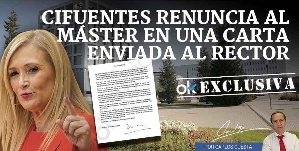 CIFUENTES: SIN MASTER Y SIN CULPA