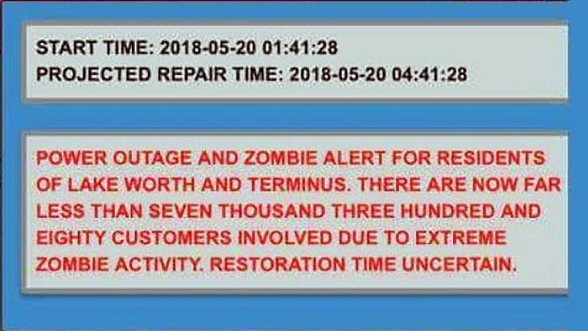 ALERTA DE ACTIVIDAD ZOMBIE EN FLORIDA.