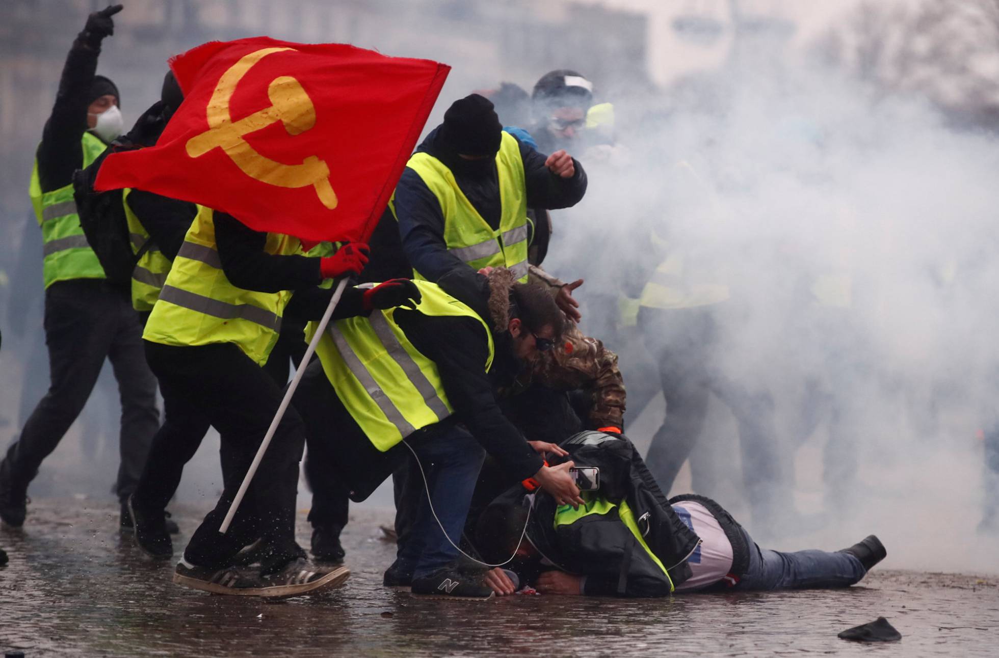 MÁS DE 200 DETENIDOS EN LA NOVENA PROTESTA DE LOS CHALECOS AMARILLOS