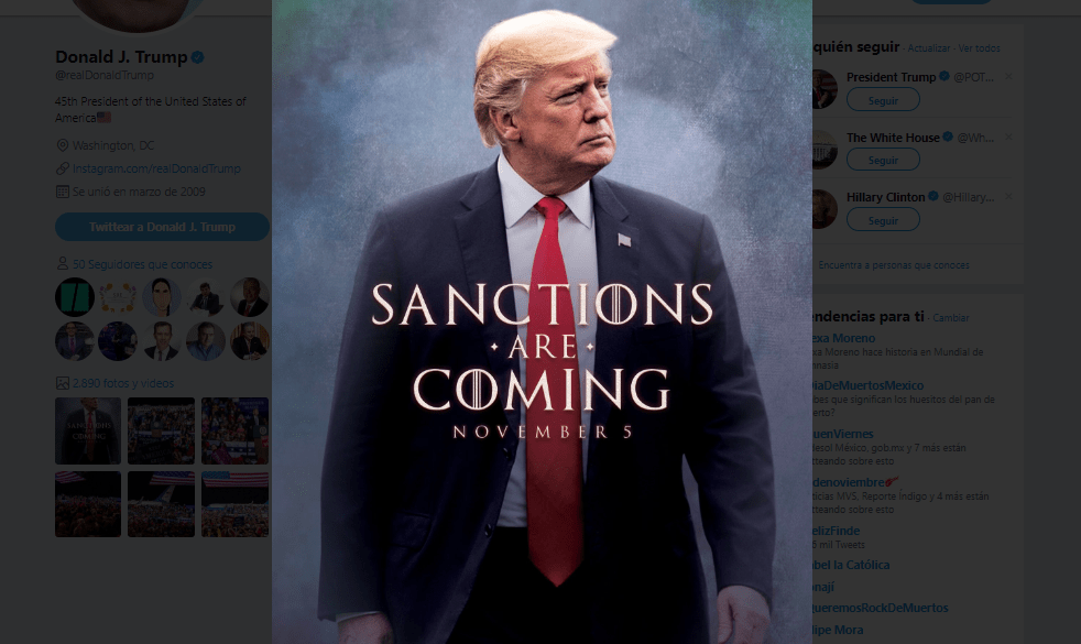 TRUMP SIGUE PRESIONANDO A IRÁN