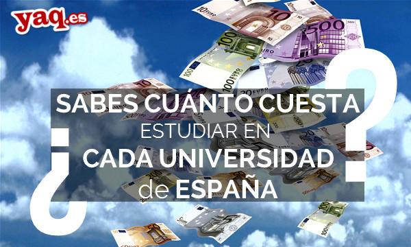 coste estudiar en cada universidad espanola
