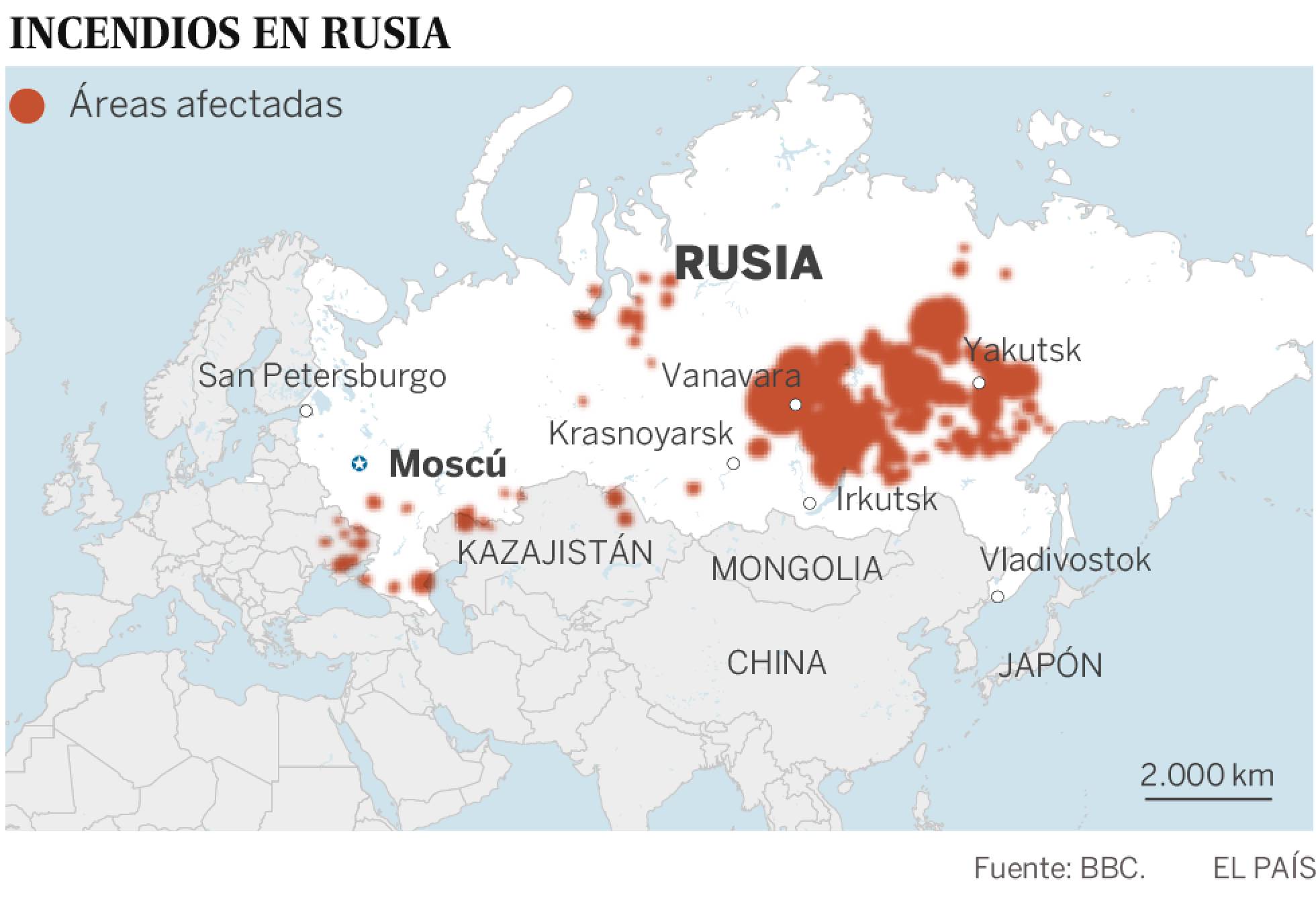 TRES MILLONES DE HECTÁREAS DE BOSQUES ARDEN EN RUSIA