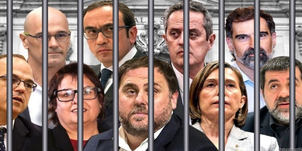 Junqueras y los golpistas catalanes condenados por el TS
