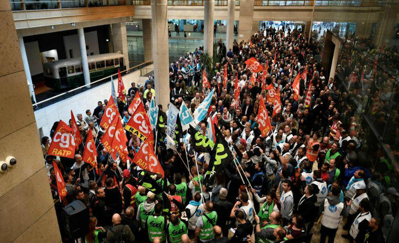 colapso trnasporte publico paris