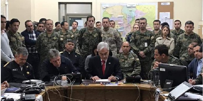 PIÑEIRA DICE QUE CHILE ESTA EN GUERRA, PERO NO DICE CONTRA QUIEN