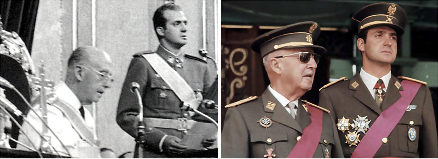 JUAN CARLOS REY CON DICTADOR FRANCISCO FRANCO