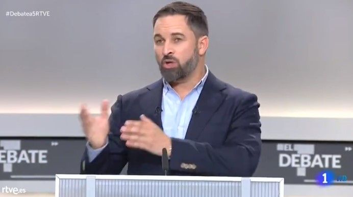 santiago abascal en el debate