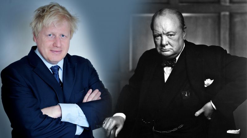 Boris Johnson and Winston Churchill cover image