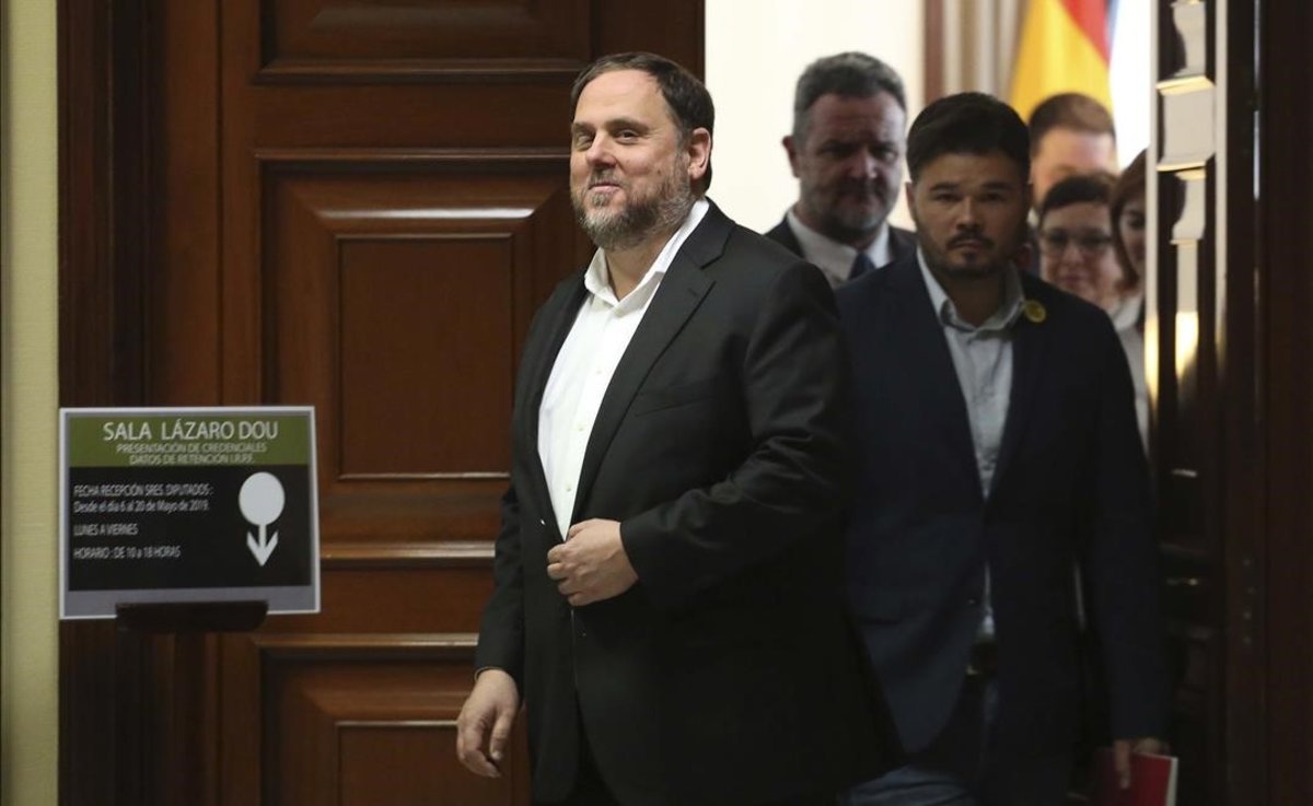 oriol junqueras seguido gabriel rufian tras terminar tramite 1558347276452